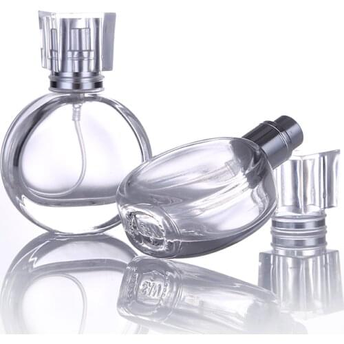 1Pcs 25ml Mini Empty perfume Bottle Clear Glass Spray Perfume Bottle Portable Travel Refillable Cosmetics Aluminum Spray Head