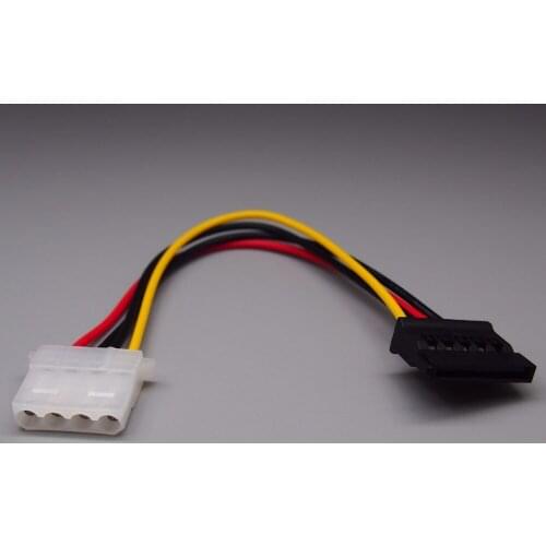 100pcs Big 4P female to SATA power cable Big 4Pin to 15PIN female IDE to SATA Hard Drive Cable female to female