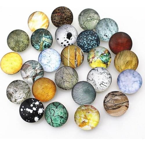 20pcs/lot Mix Marble Snap Buttons for 18mm Ginger Snap Bracelet&Bangles DIY Snap Jewelry Charms