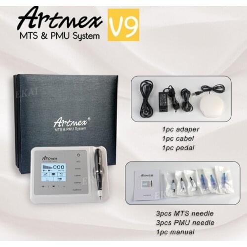 2018 Multifunctional Digital Intelligent Pen Permanent Makeup Eyebrow Lips Tattoo Machine Artmex V9 for MTS/PMU 5 in 1 handpiece