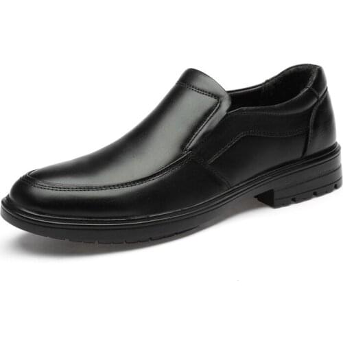 2021 spring mens fashion casual shoes mens first layer cowhide business circle head Breathable Loafers Slip-on Footwear