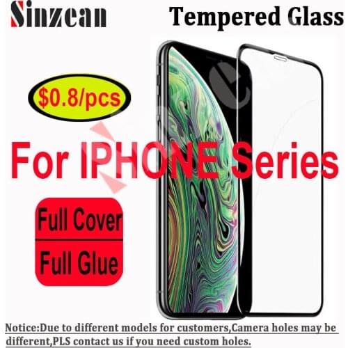 25pcs For IPHONE 12 pro max/XS MAX /XR 2.5D Full Cover Tempered Glass For IPHONE 6S/7/8 Plus Full Glue Screen Protector Film