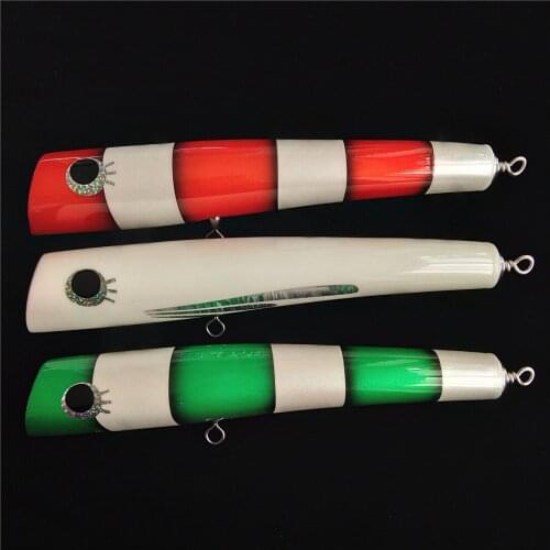 3pcs 23cm 123.2g Popper Tuna Wood Bait Big Game Boat Fishing Lure Saltwater Topwater Carp Artificial SwimBait Leurre