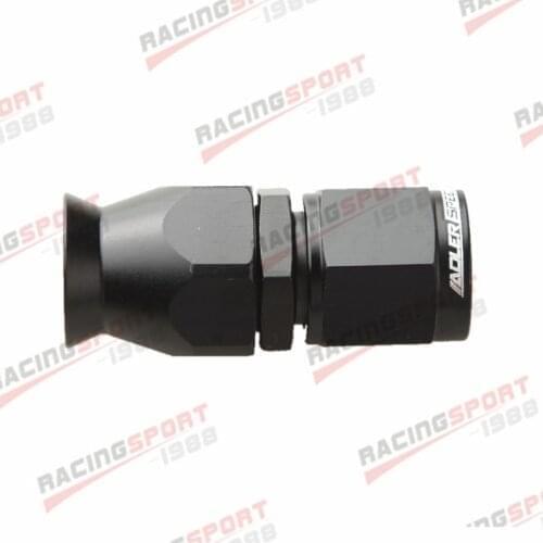 -4 AN Straight P-TFE Swivel Fuel Line Hose End Fittings A-dapter Black