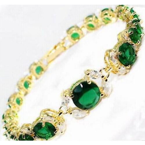 Free shipping New ladys 2017 green Zirconia bead bracelet