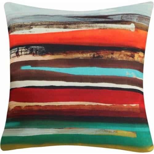 National Style Geometric Decorative Throw Pillow Case Polyester Linen Cushion Cover Creative Decoration For Sofa Car Covers