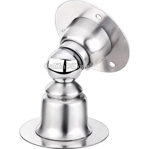 Brand New 2PCS Stainless Steel Powerful Magnetic Door Stops Stopper Anti-collision Door Holder Catch Doorstops + Screws