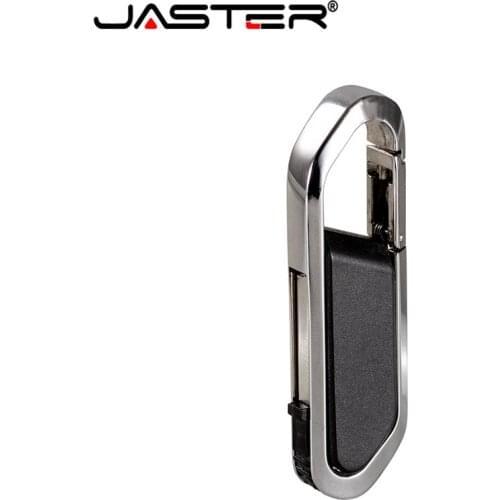 JASTER Leather USB2.0 Carabiner Pen-Driven Business Flash Drive 4GB 8GB 16GB 32GB 64GB 128GB Fashion Gift Free Shipping