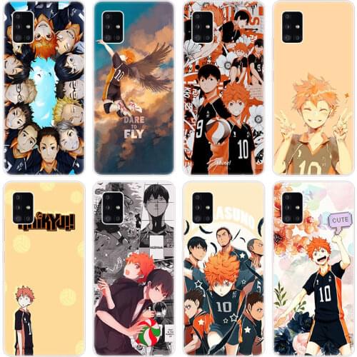 Haikyuu Hinata Attacks Anime Soft Case for Samsung Galaxy A12 A02 A03S A21S A22 A32 A52 A72 A82 S21 Plus FE Ultra M02S M12 Cover