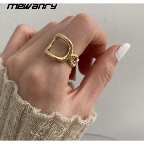 Mewanry 925 Sterling Silver Couples Rings Trend Elegant Simple Sweet Vintage Party Jewelry Birthday Gifts for Women Wholesale
