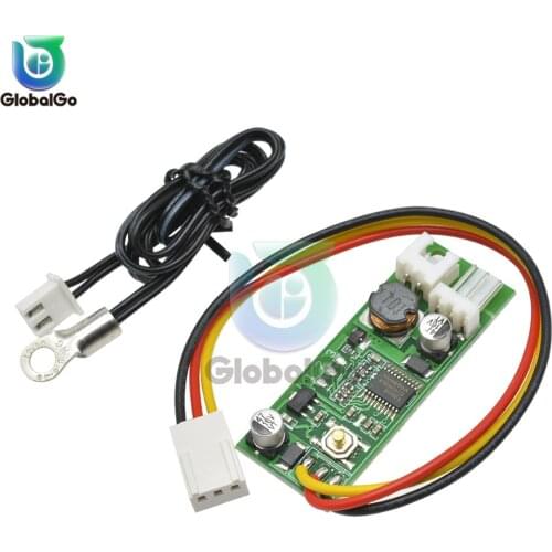DC 12V PWM Speed Controller Fan Speed governor 2-3Wire Computer Temperature Control Governor Switch 40cm Probe Sensor