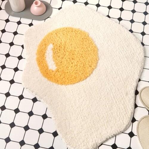 Egg-shaped Rugs NO Lint Carpet Carpet Artificial Wool Sheepskin Hairy Mat Faux Fluffy Mats Kid Room Area Rug for Room 70*58 cm