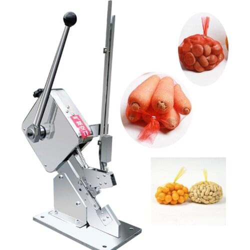 Super Market Manual 2 Buckle Ham Sausage Mushroom Bags Sealing Machine Hand Press Fruit Mesh Food Bag U Clipper Clipping Machine