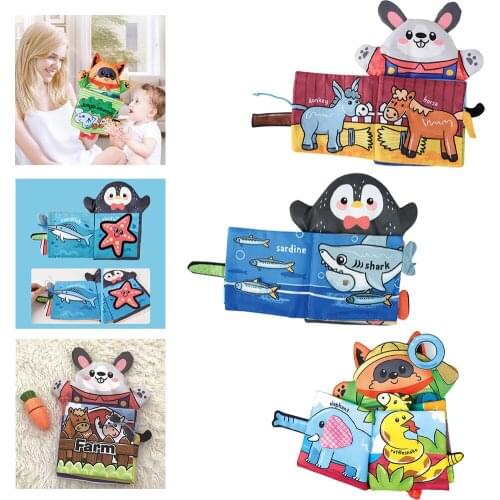 Soft Cloth Book Toy Kids Baby Educational Toys for Intelligence Development Soft Baby Animal book infant Books for 1 Year Old