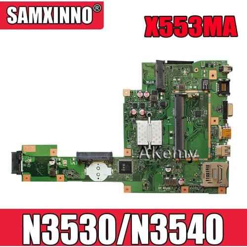 NEW Akemy X553MA Laptop motherboard For Asus X553MA X553M A553MA D553M F553MA K553M Test original mainboard N3530/N3540 4-Core