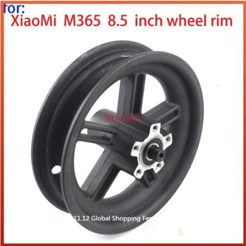 Rim with axle use 8 1/2X2 solid tyre Pneumatic tire fits for Xiaomi Mijia M365 Scooter rear wheels 8.5 inch wheel
