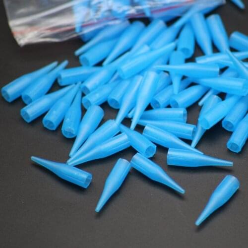 100Pcs Tattoo Tip Nozzle Needle Caps For Permanent Makeup Eyebrow Eyeliner Lip Tattoo Machine