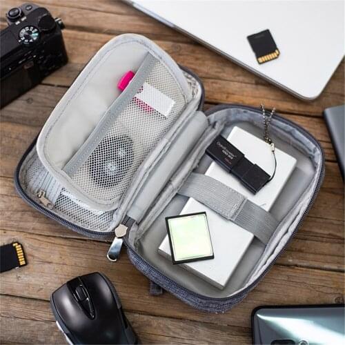 Charger Power Bank Cable Organizer Bag for Micro USB Type C Portable Travel Multi-Function Digital Carrying Pouch Wire Organizer