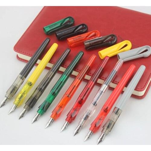 Jinhao 0.38mm Hooded Nib Fountain Pen with Ink Cartridge Gift Set Smooth Writing Student Practice Handwriting Pens