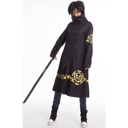 Trafalgar Law Second Generation Cosplay Cloak Anime Cosplay Cloak Coat Halloween Cosplay Costumes Black Long Jacket