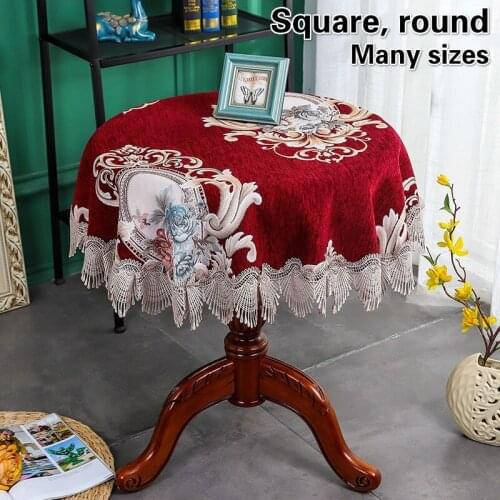 Luxury Water Soluble Lace Tassel Quality Tapete Christmas Wedding European Decoration Furniture Hotel Villa Features Table Cloth