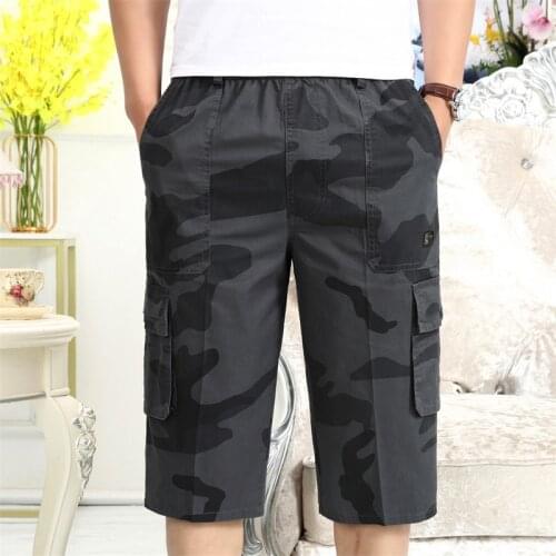 Jogger Shorts Men Short Pants Fitness Mid Waist Loose Multi Pocket Summer Beach Cargo Shorts Male Camouflage Sweatpants 6XL