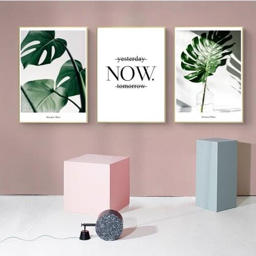 Nordic inkjet print poster canvas plant leaves small fresh art abstract porch decorative painting living room bedroom