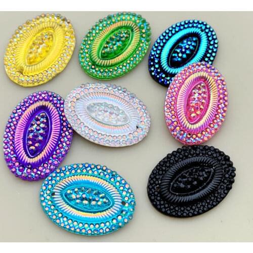 18*25mm 120pcs oval shape resin sew on rhinestones with two holes,diy/clothing accessories -E45*6