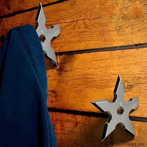 20pcs Wall Coat Hook Metal Hanger Home Decor Star Dart Shape Hook Clothes Supplies Stainless Steel