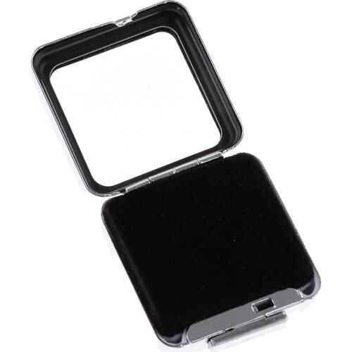 2x Diamond Display Stone Glass Lid Case Gem Jewelry Holder Organizer Mixed