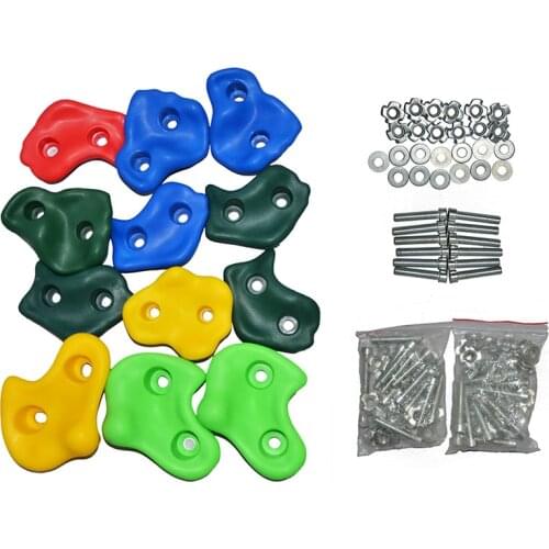 3pcs Plastic Children Kids Rock Climbing Wood Wall Stones Hand Feet Holds Grip Kits Without Screws Climbing Equipment