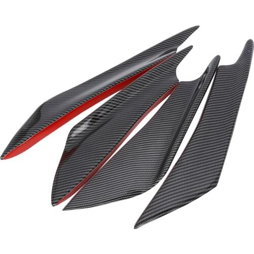 X Autohaux 8 Styles Exterior Front Bumper Lip Splitter Fins Universal Spoiler Trim Car-styling Auto Accessories