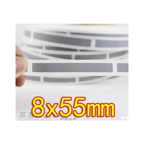 8x55MM - Sliver Gray Scratch coating film scratch card stickers-1000pcs /roll