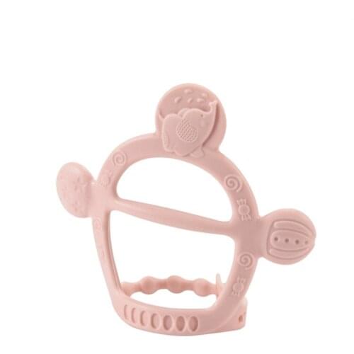 Baby silicone teether Newborn hand tied mordedor de silicone infant teething BPA Free animal teether FDA grade Teething Toy