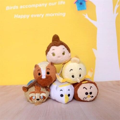 DISNEY TSUM TSUM Beauty and the Beast Philippe Lumiere Gaston Beast Belle Stuffed Plush Toys Kawaii Pendant Gifts for Kids