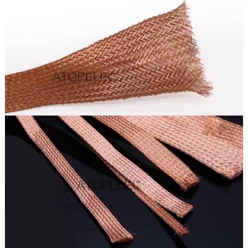 Shielded Copper Braided Expandable Sleeving Cable Wire Sheath 2mm/4mm/6mm/8mm/10mm/12mm/14mm/18mm/25mm Width