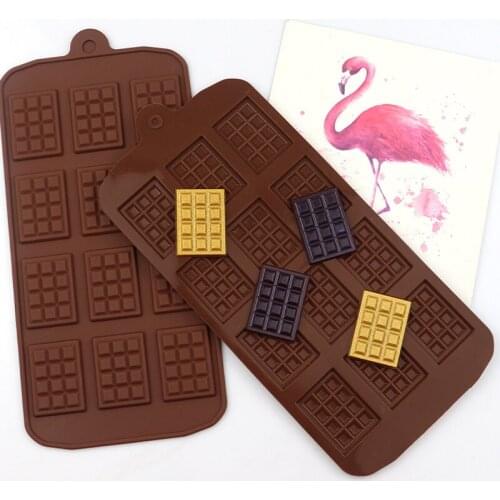 12 Cavity Silicone Waffle Cookies Chocolate Mold for Candy Jelly Pudding Dessert Cakes Baking Tray Bakeware Decorating Tools