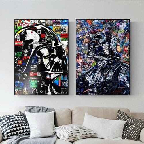 Classic Science Fiction Movie Star Wars Art Posters And Prints Dark Sides Collage Canvas Painting On Home Decor Wall Pictures