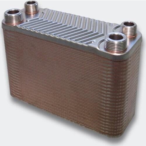 7.5KW (R410a to Water) Copper Brazed Stainless Steel PHE as evaporator in geo-thermo heat pumps or condenser in water