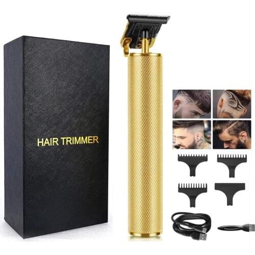 Rechargeable Oil Head Trimmer Haircut Machine Men Electric Hair Clipper Barber Shaver T-Blade Hair Cutting Styling Shaving Tool