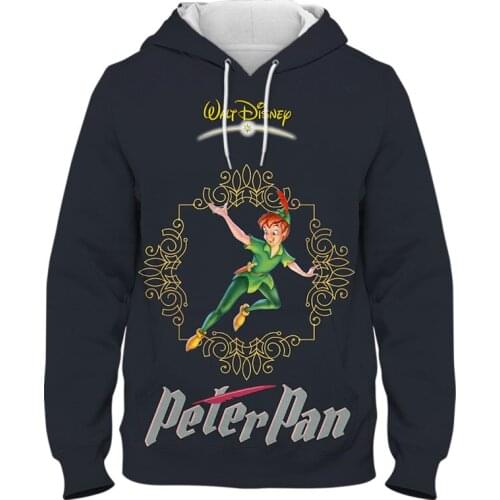 Cartoon Hoodies Peter Pan 3D Print Hooded Sweatshirt Men Women Hip Hop Streetwear Pullover Sport Casual Boy Girl Kids Hoodie