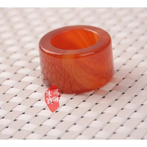 Natural red agate ring for men women jewelry lucky stone jadeite jade ring brand new men jewelry rings