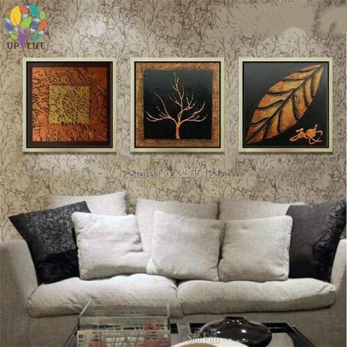 Tree root and leaf sample! Hand made High Quality Modern Abstract Wall Painting DARK Home Decoration Abstract Decorative CANVAS