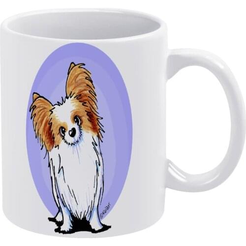 Papillon Dog Mug Aesthetic Porcelain Mug Latte Wholesale Cups