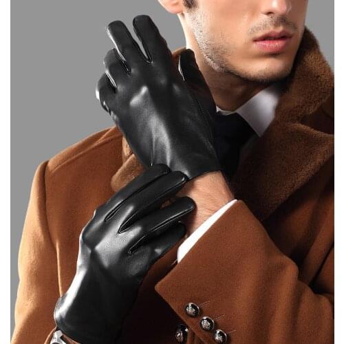 Mans Real Leather Gloves Thin Spring Autumn Driving Sheepskin Gloves Male Unlined Fashion Simple Free Shipping TE0625A