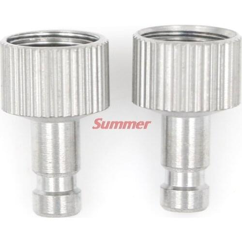 Practical 2pcs/lot 1/8" Airbrush Quick Disconnect Coupler Hose Connector Release Adapter Tools Accessories Silver hose adapter