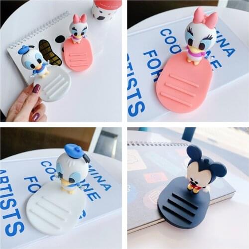 Disney Mickey Cartoon Silicone Phone Stand Donald Duck Daisy Desktop Doll Stand Multifunctional Adjustable Installation Non-slip