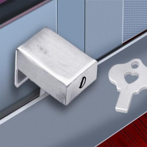 Window lock buckle aluminum screen door window lock lock child protection safety lock sliding door anti-theft limiter
