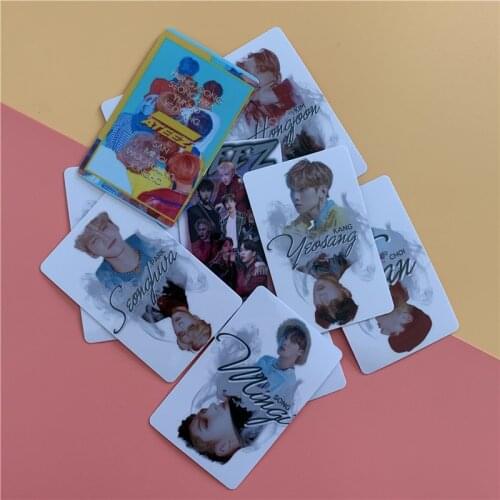 10 Pcs / Set ATEEZ HONG JONG YUNHO WOO YOUNG Crystal Bus Card Sticker High Quality ATINY Peripheral Postcard For Fans Gifts