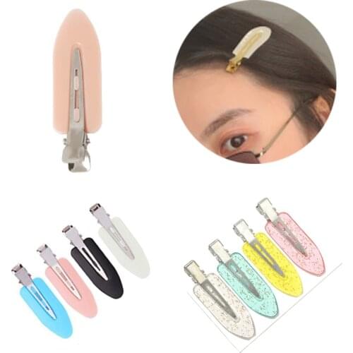 4pcs Seamless Hair Clips No Bend Side Bangs Clips Girls Barrette Makeup Hairpins Washing Face Hair Accessories Women